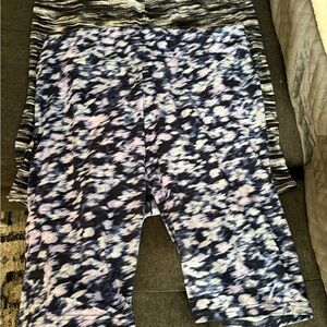 Terra & Sky Black and Purple Patterned Leggings